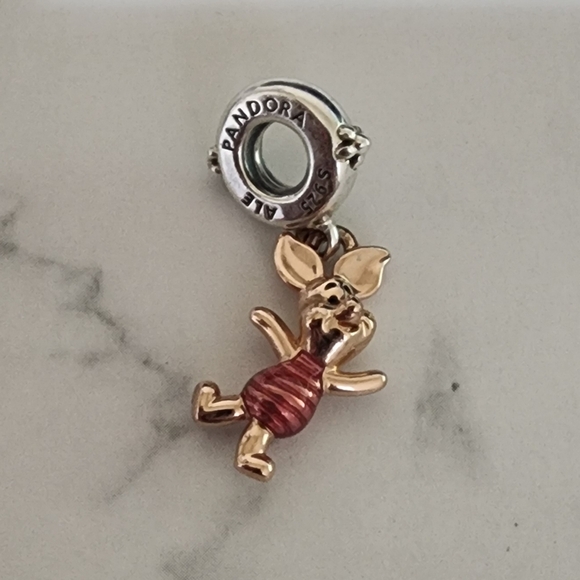Pandora Disney Winnie the Pooh Piglet Dangle Charm - Picture 4 of 7